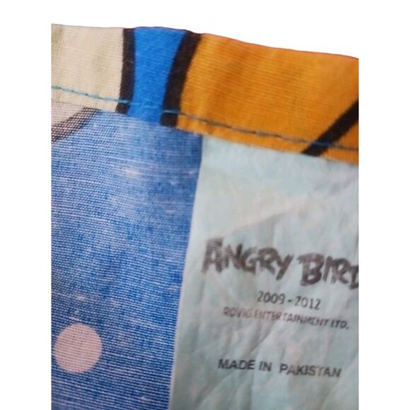 AUTH Angry Birds TWIN SHEET SET Flat & Fitted Royal Blue Vintage 2009 Dorm Kids - Picture 7 of 7